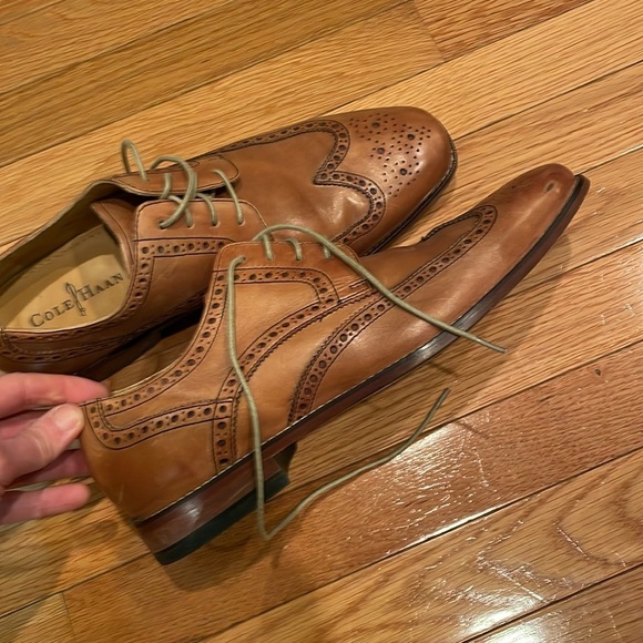 Cole Haan Brown, leather wingtip, Oxford, dress shoes, size 11 - Picture 3 of 7